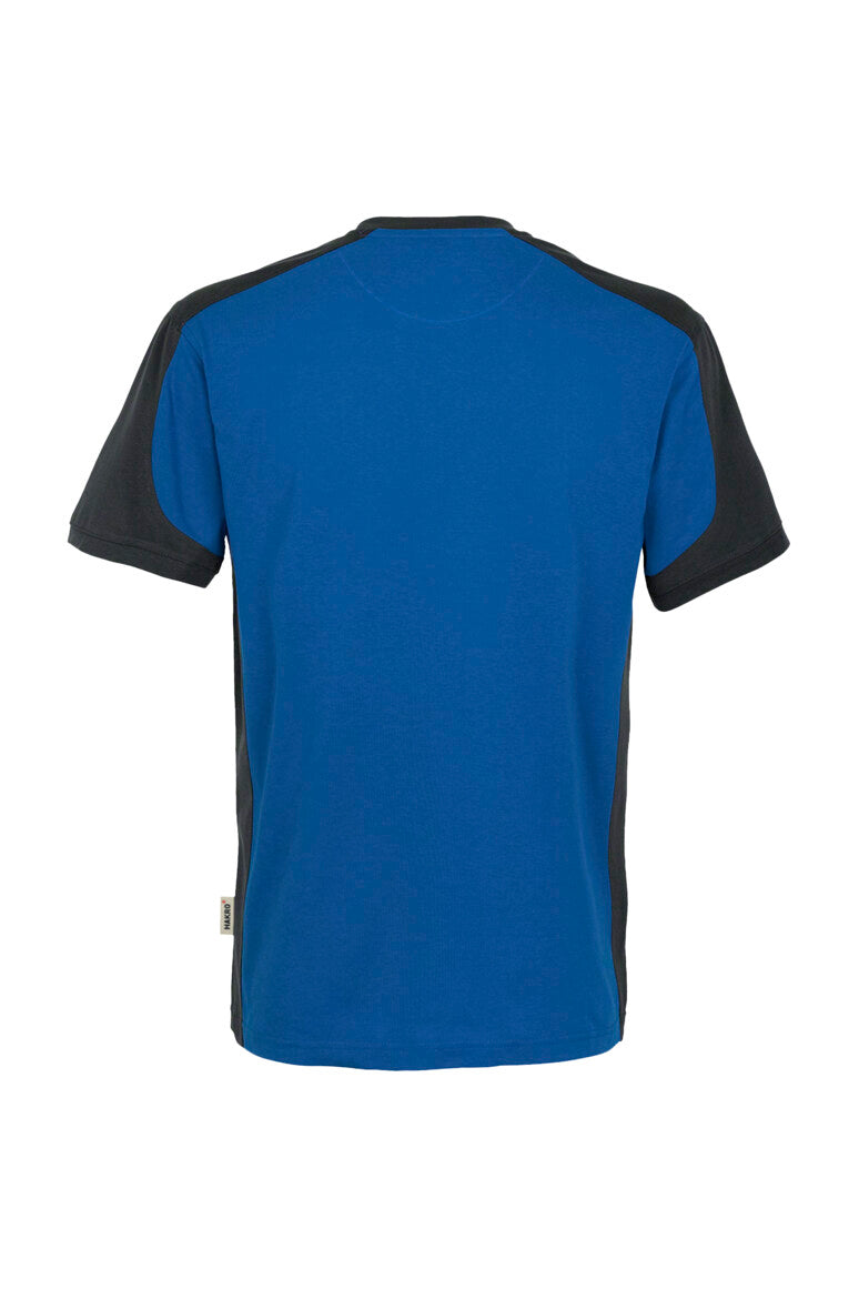 HAKRO T-Shirt Contrast MIKRALINAR® - royalblau/anthrazit