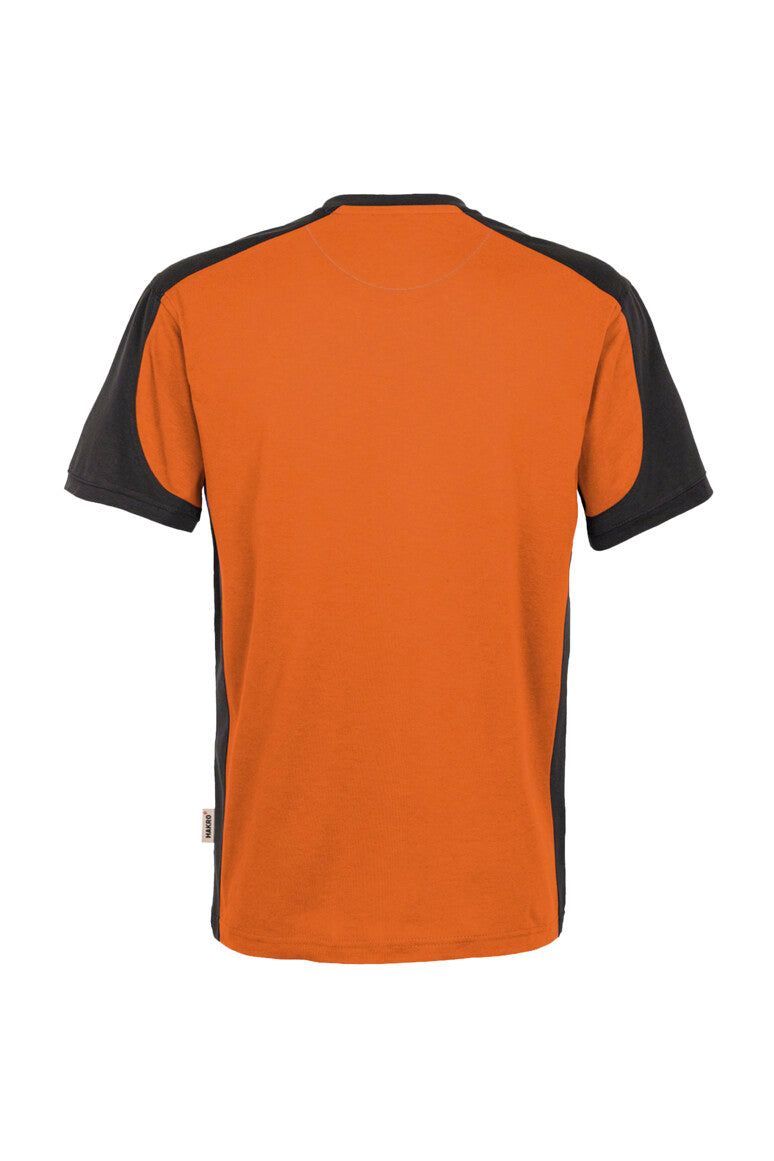 HAKRO T-Shirt Contrast MIKRALINAR® - orange/anthrazit