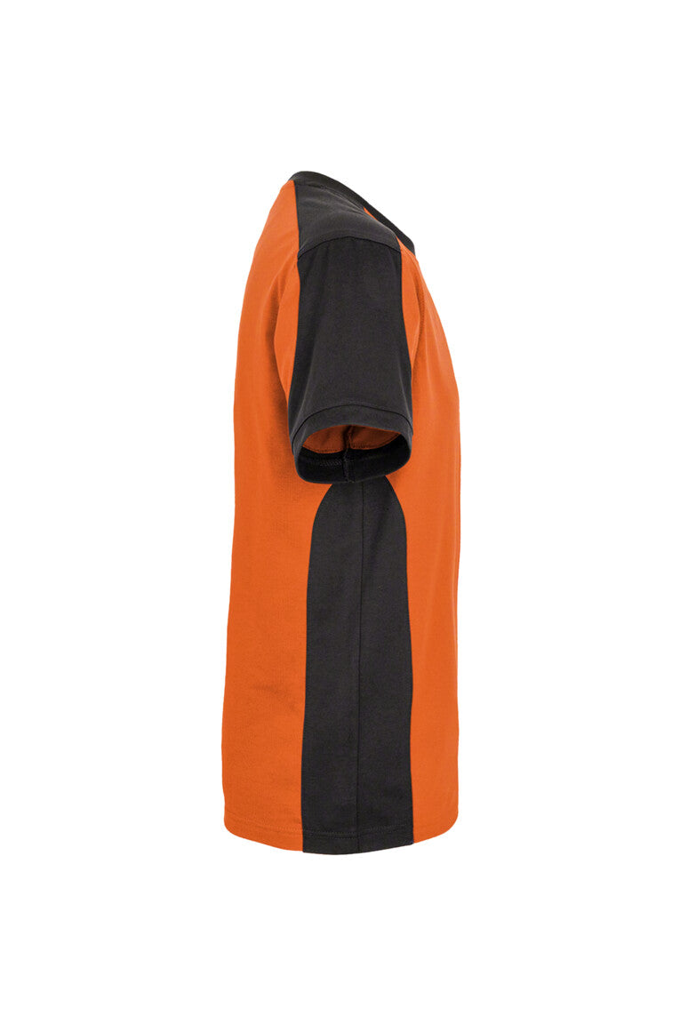 HAKRO T-Shirt Contrast MIKRALINAR® - orange/anthrazit