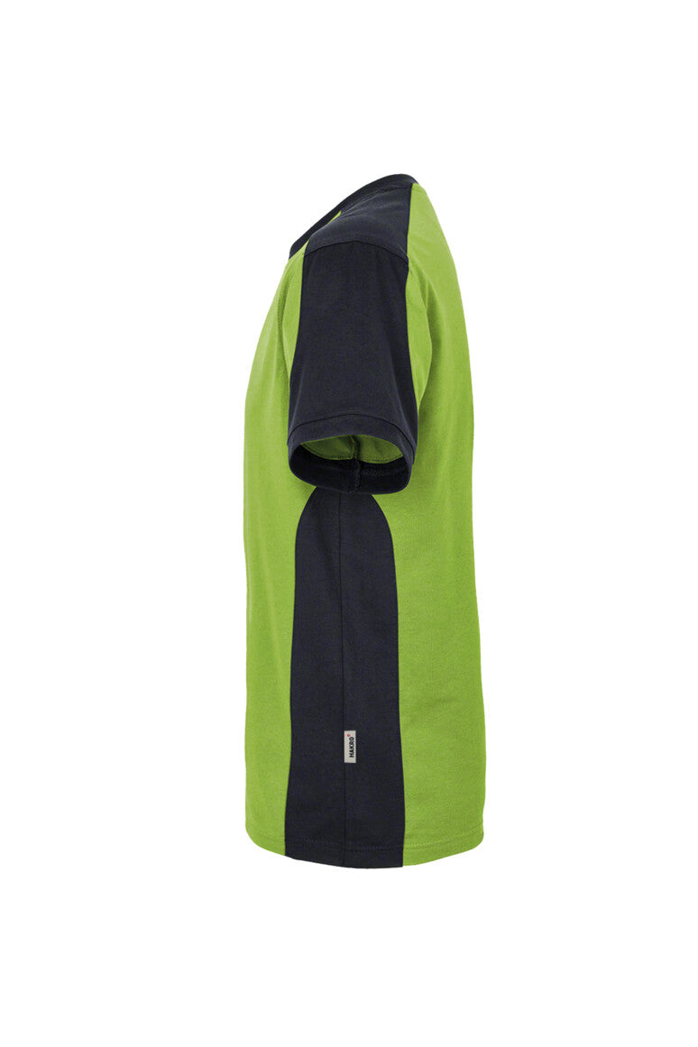 HAKRO T-Shirt Contrast MIKRALINAR® - kiwi/anthrazit