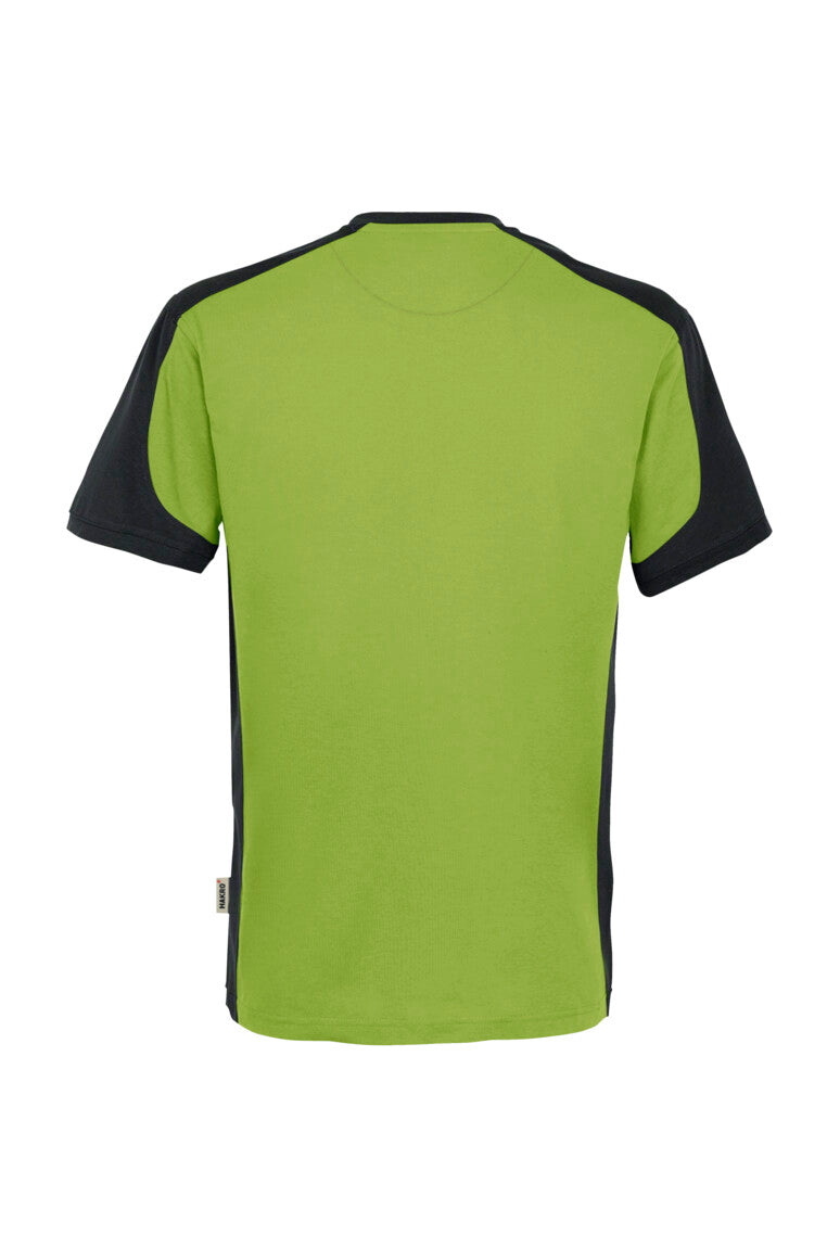 HAKRO T-Shirt Contrast MIKRALINAR® - kiwi/anthrazit