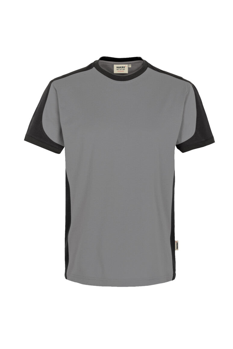 HAKRO T-Shirt Contrast MIKRALINAR® - titan/anthrazit