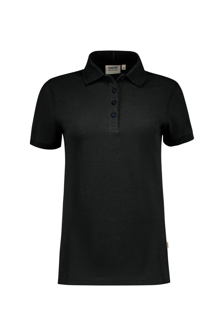 HAKRO Damen Poloshirt Bio-Baumwolle - schwarz