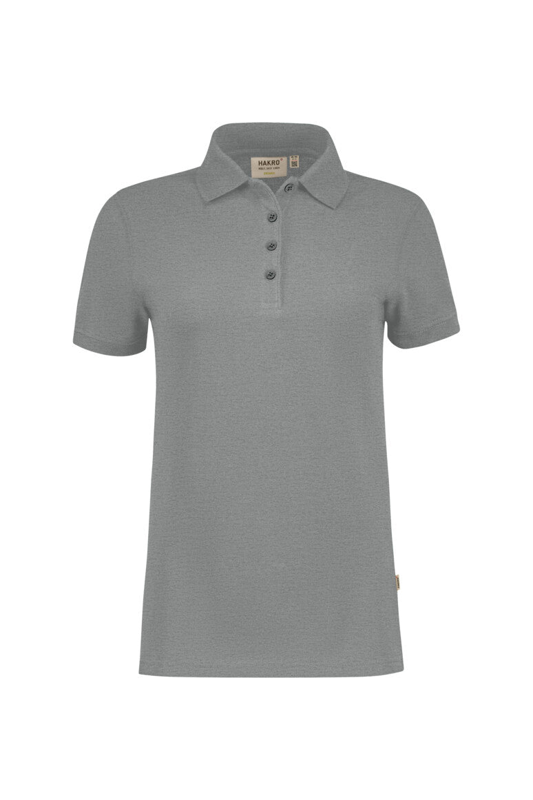 HAKRO Damen Poloshirt Bio-Baumwolle - grau meliert