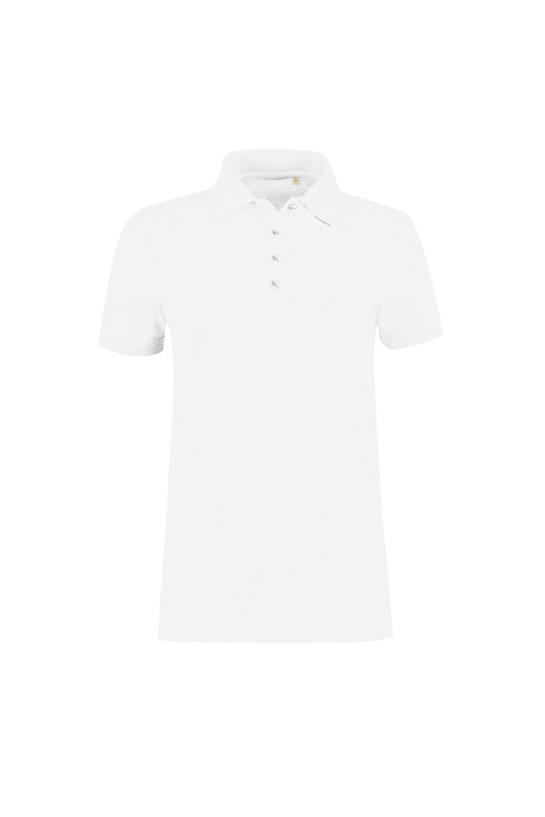 Label-Free Damen Poloshirt Heavy MIKRALINAR® ECO - weiß