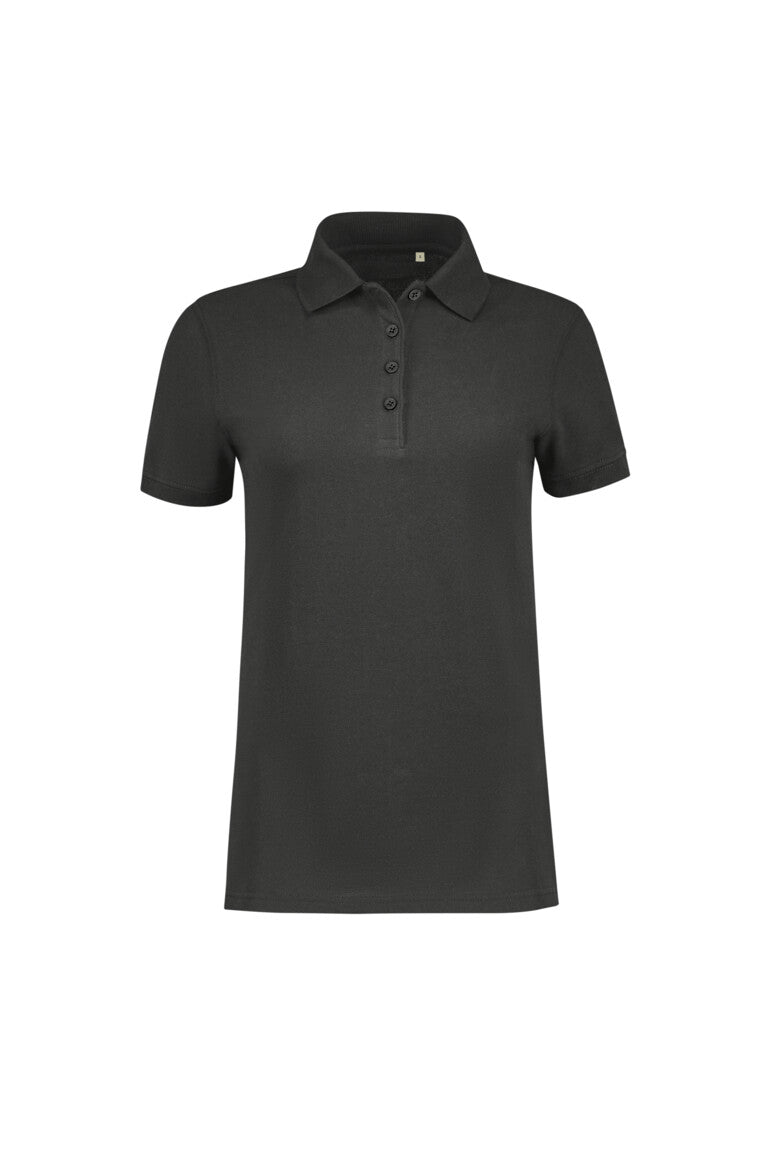 Label-Free Damen Poloshirt Heavy MIKRALINAR® ECO - karbongrau