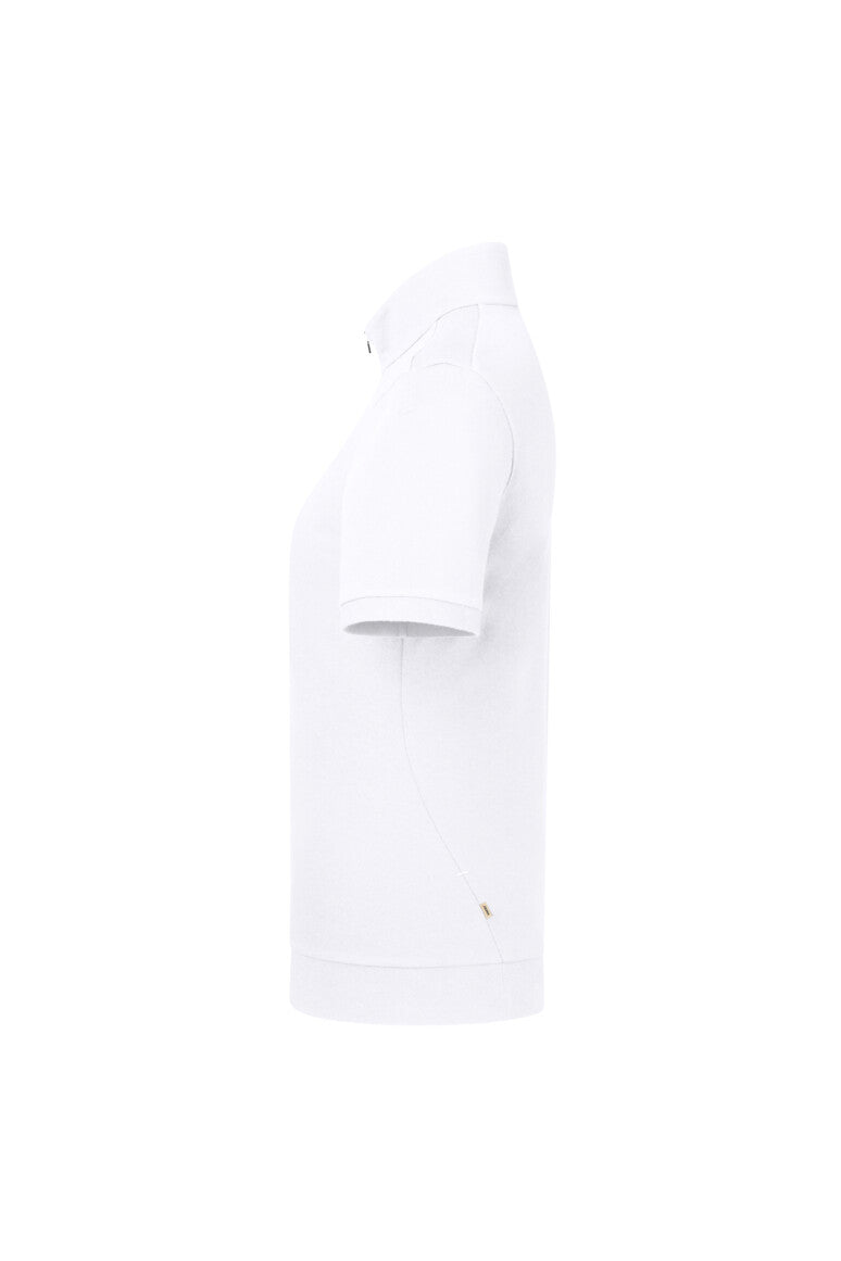HAKRO Damen Zip-Shirt Piqué MIKRALINAR® ECO - weiß