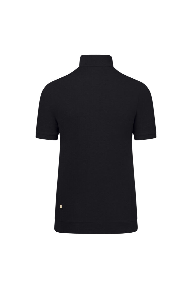 HAKRO Damen Zip-Shirt Piqué MIKRALINAR® ECO - schwarz
