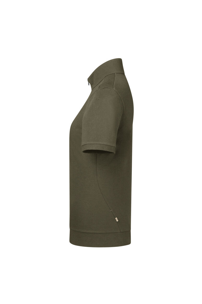 HAKRO Damen Zip-Shirt Piqué MIKRALINAR® ECO - olive