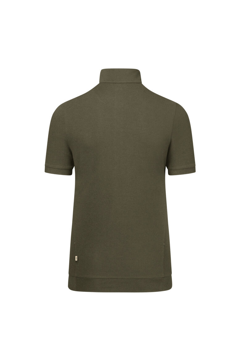 HAKRO Damen Zip-Shirt Piqué MIKRALINAR® ECO - olive