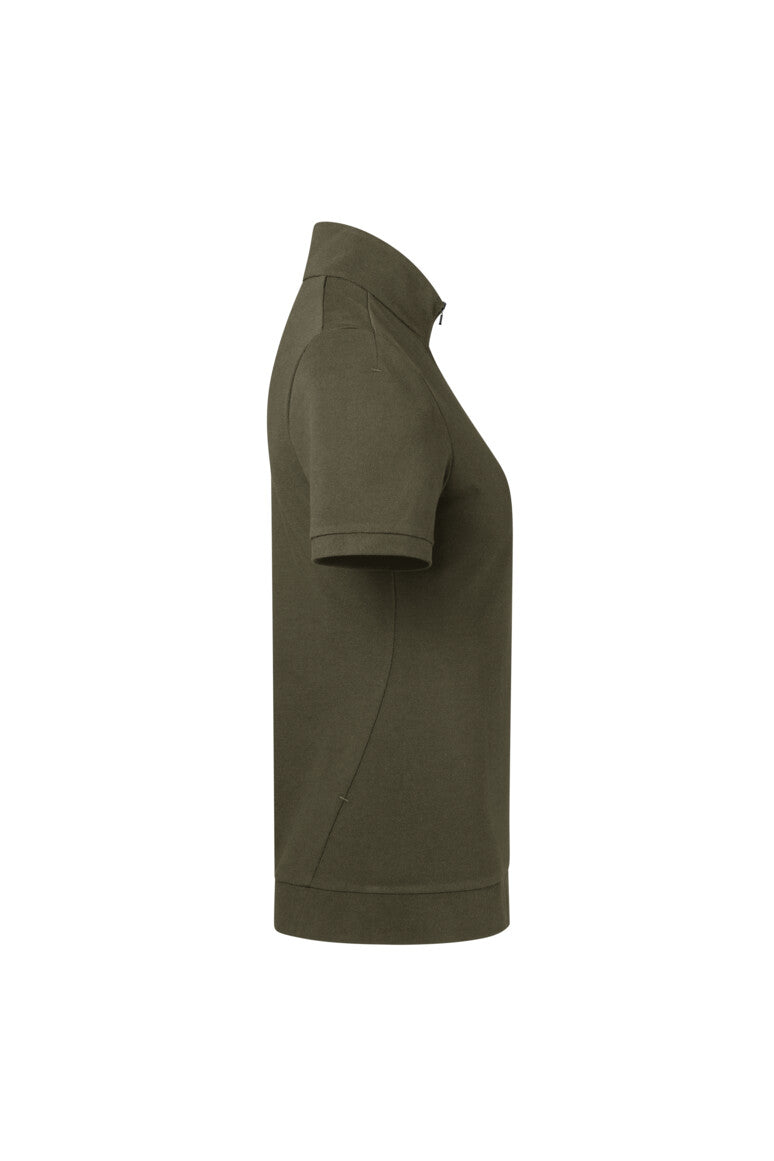 HAKRO Damen Zip-Shirt Piqué MIKRALINAR® ECO - olive