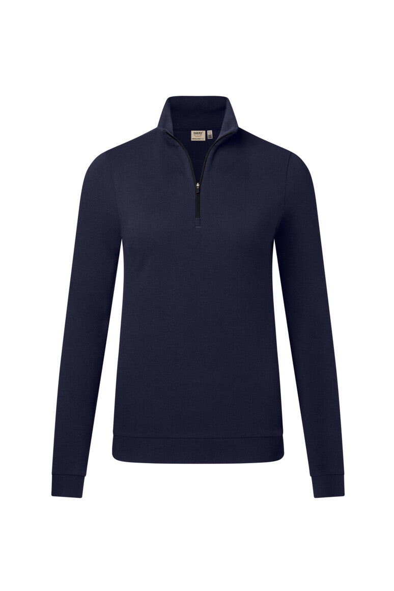 HAKRO Damen Zip-Longsleeve Piqué MIKRALINAR® ECO - tinte