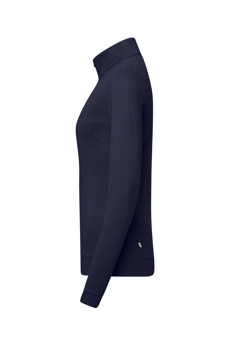 HAKRO Damen Zip-Longsleeve Piqué MIKRALINAR® ECO - tinte