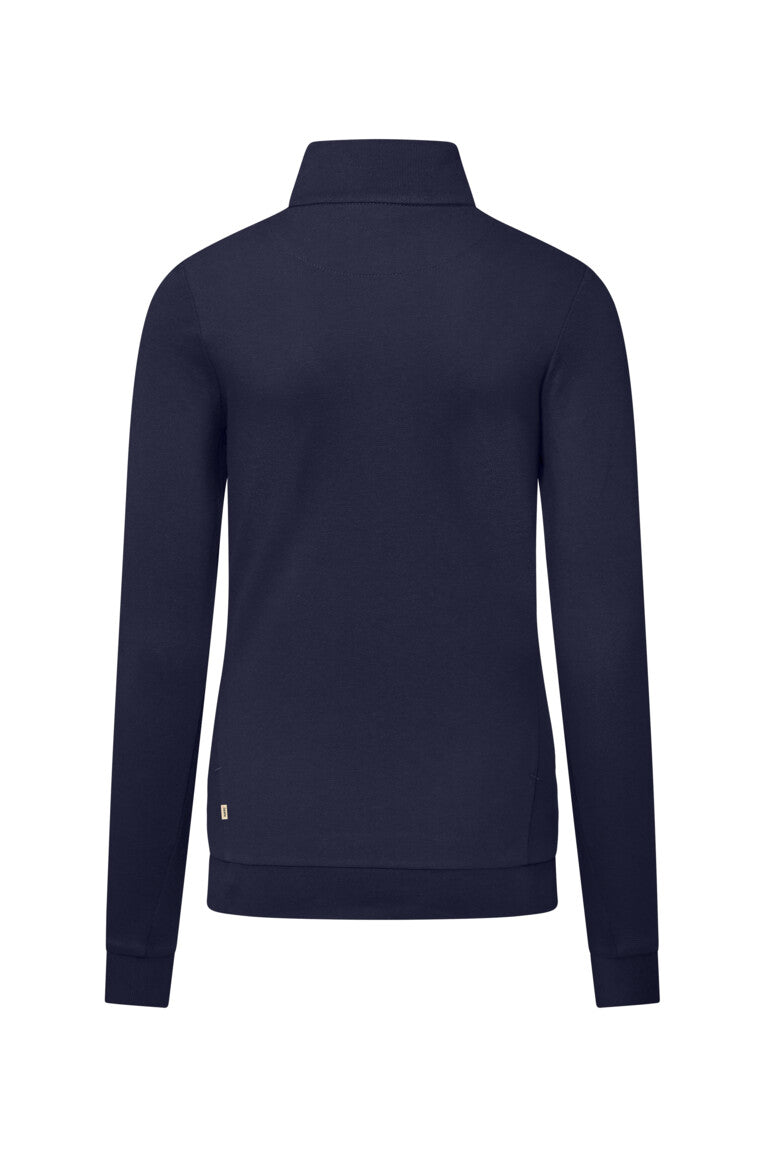 HAKRO Damen Zip-Longsleeve Piqué MIKRALINAR® ECO - tinte