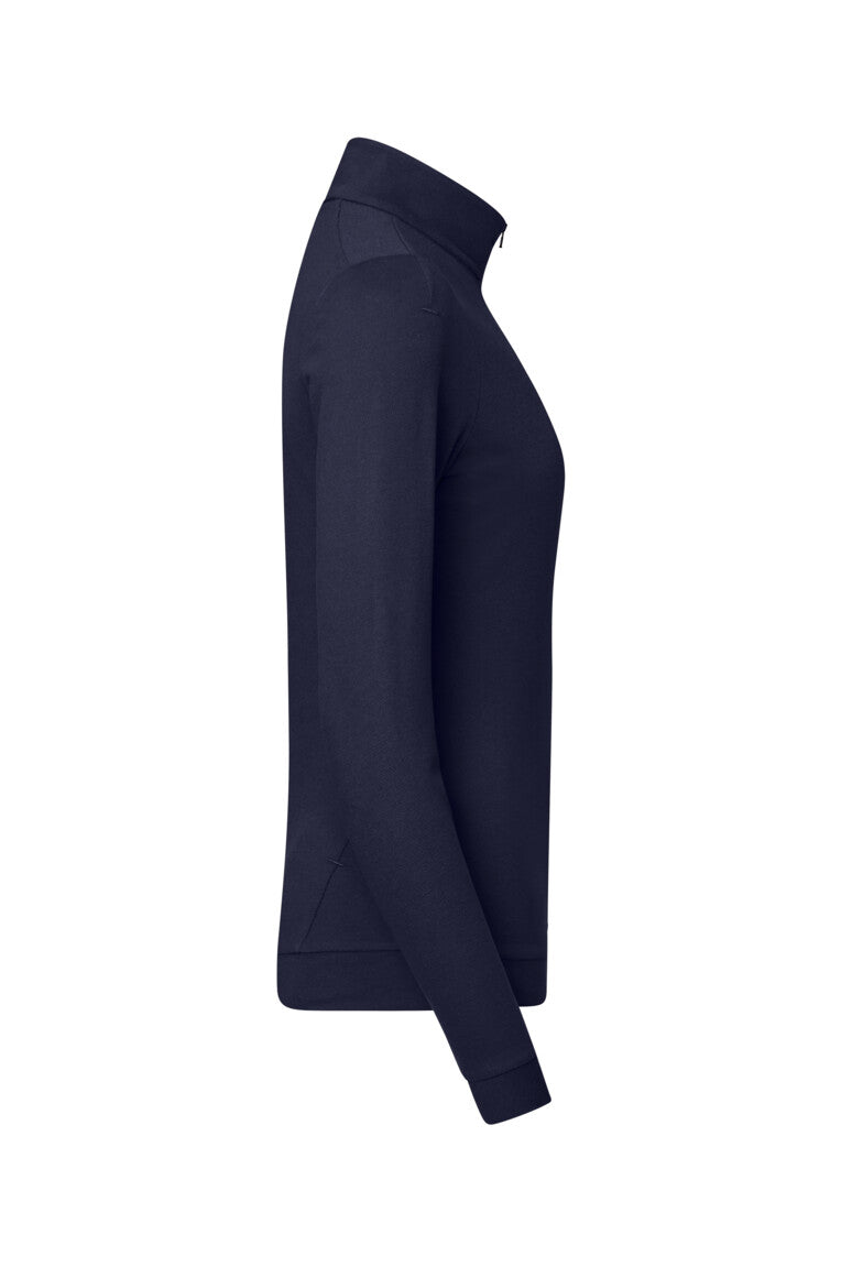 HAKRO Damen Zip-Longsleeve Piqué MIKRALINAR® ECO - tinte