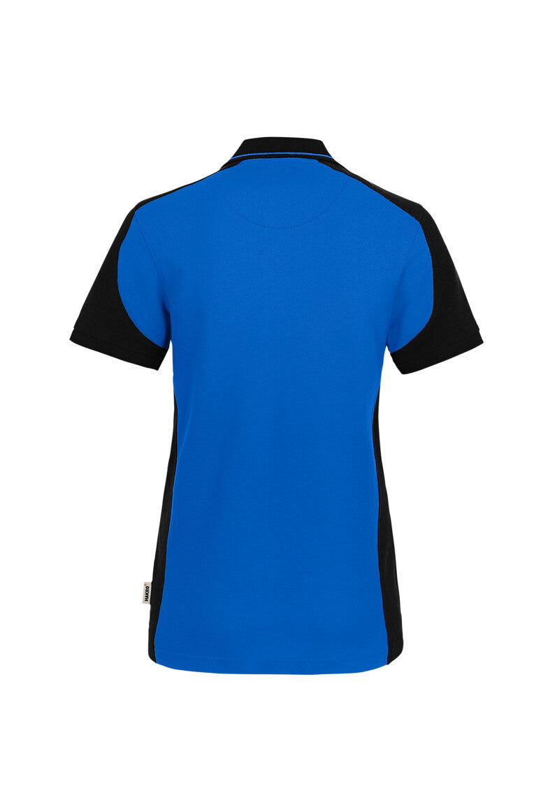 HAKRO Damen Poloshirt Contrast MIKRALINAR® ECO - royalblau/schwarz