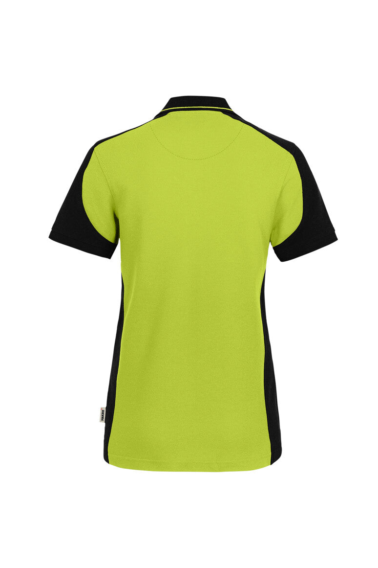 HAKRO Damen Poloshirt Contrast MIKRALINAR® ECO - kiwi/schwarz