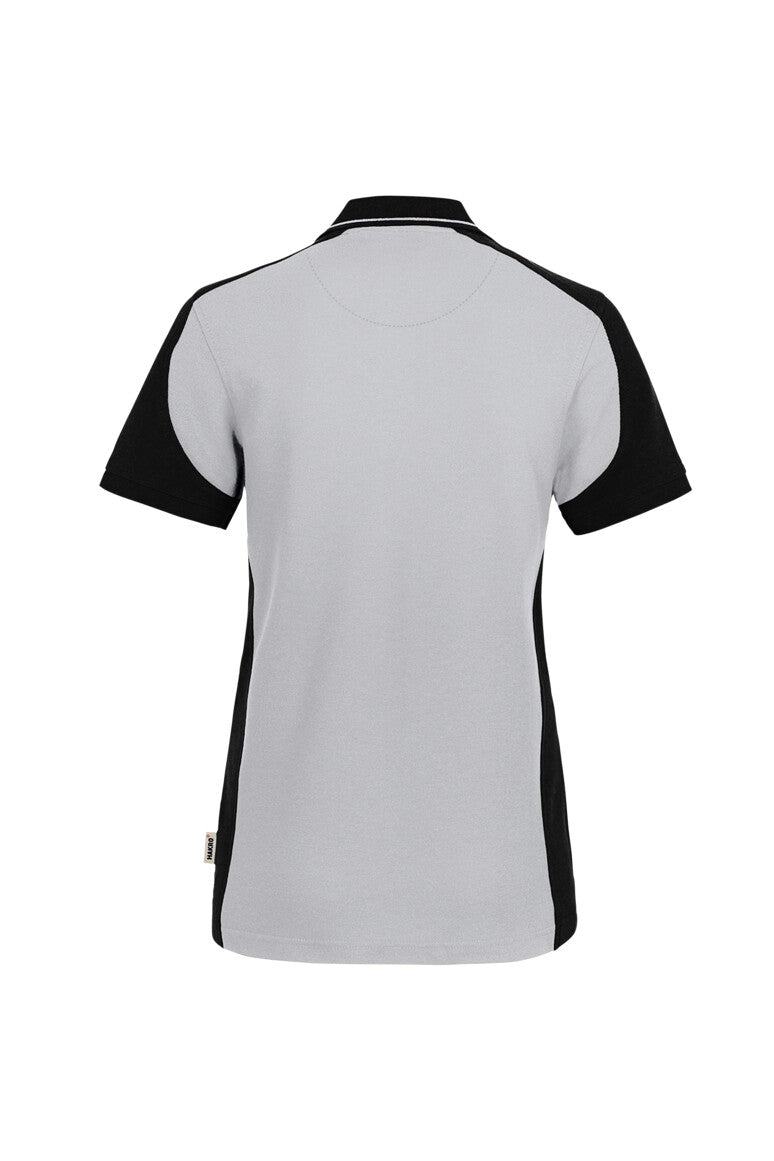 HAKRO Damen Poloshirt Contrast MIKRALINAR® ECO - titan/schwarz