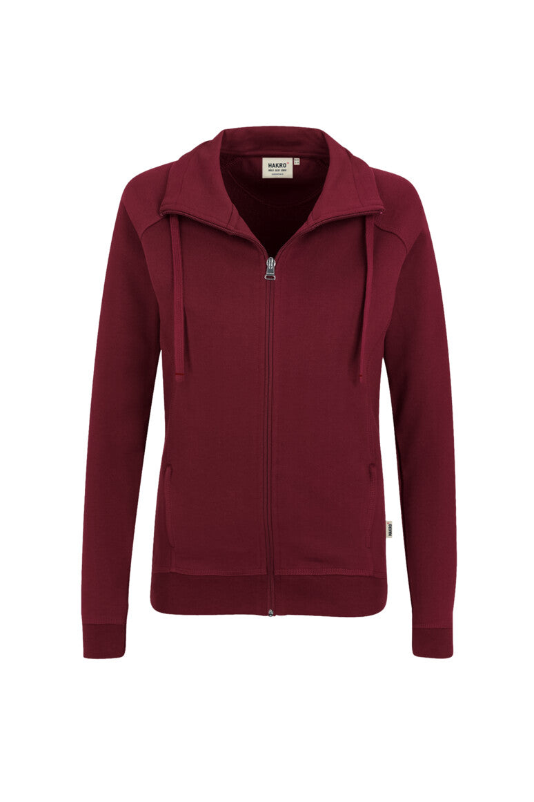 HAKRO Damen Sweatjacke College 406 weinrot