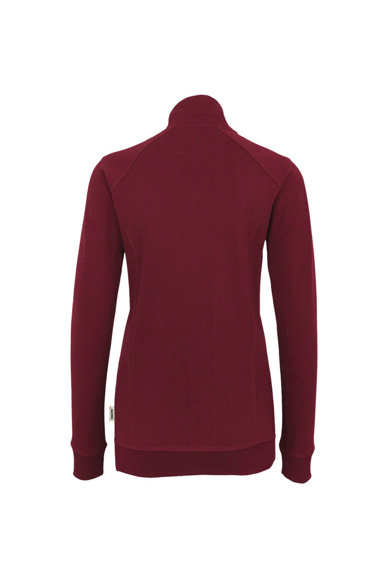 HAKRO Damen Sweatjacke Premium - weinrot