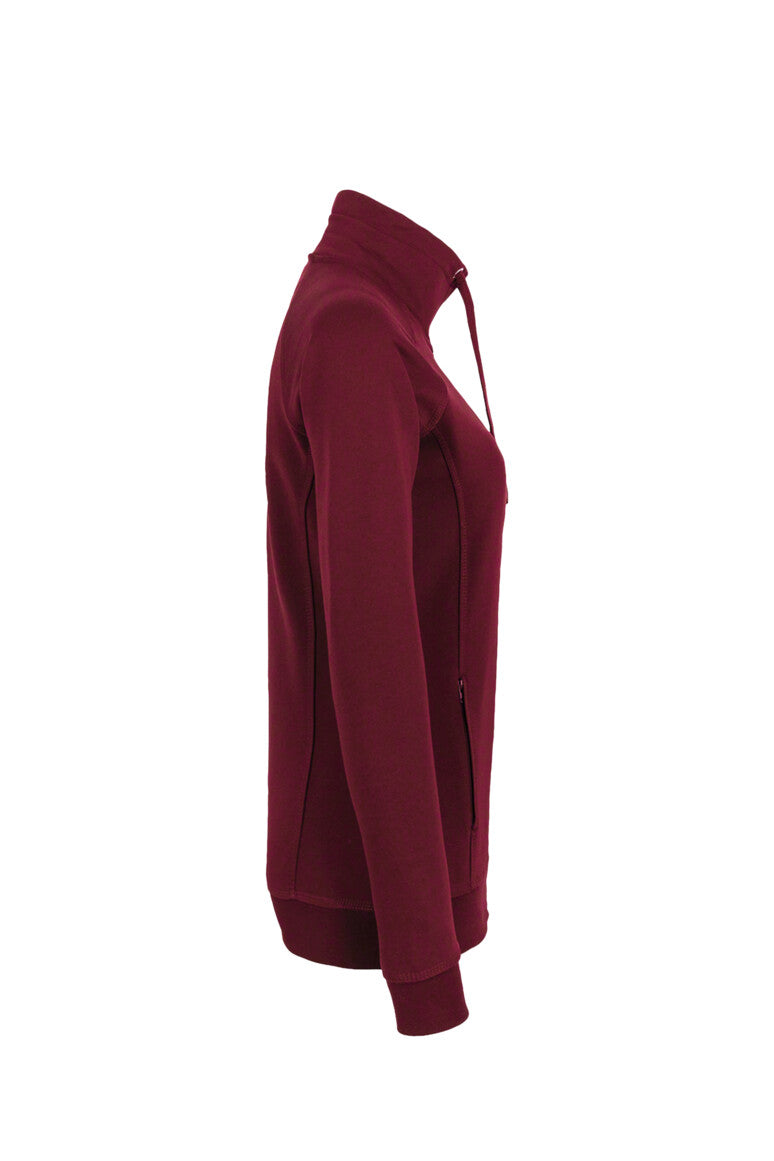 HAKRO Damen Sweatjacke Premium - weinrot
