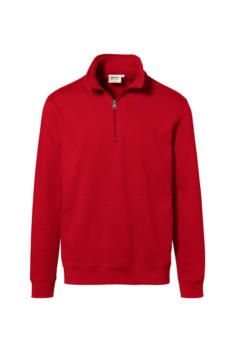 HAKRO Zip-Sweatshirt Premium - rot