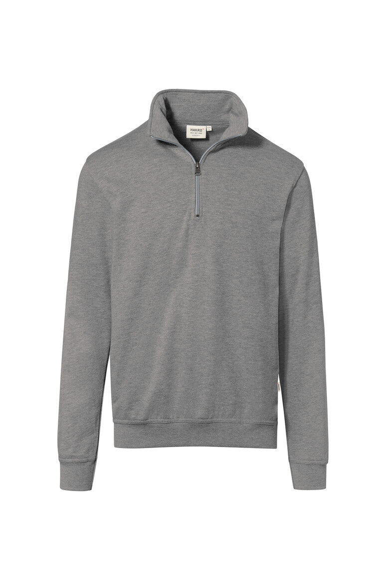 HAKRO Zip-Sweatshirt Premium - grau meliert