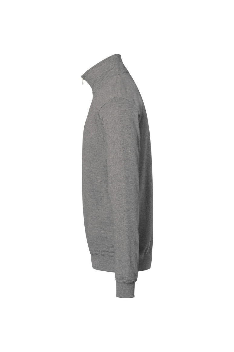 HAKRO Zip-Sweatshirt Premium - grau meliert