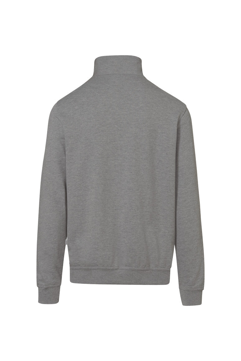 HAKRO Zip-Sweatshirt Premium - grau meliert