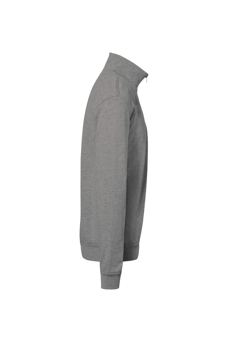 HAKRO Zip-Sweatshirt Premium - grau meliert