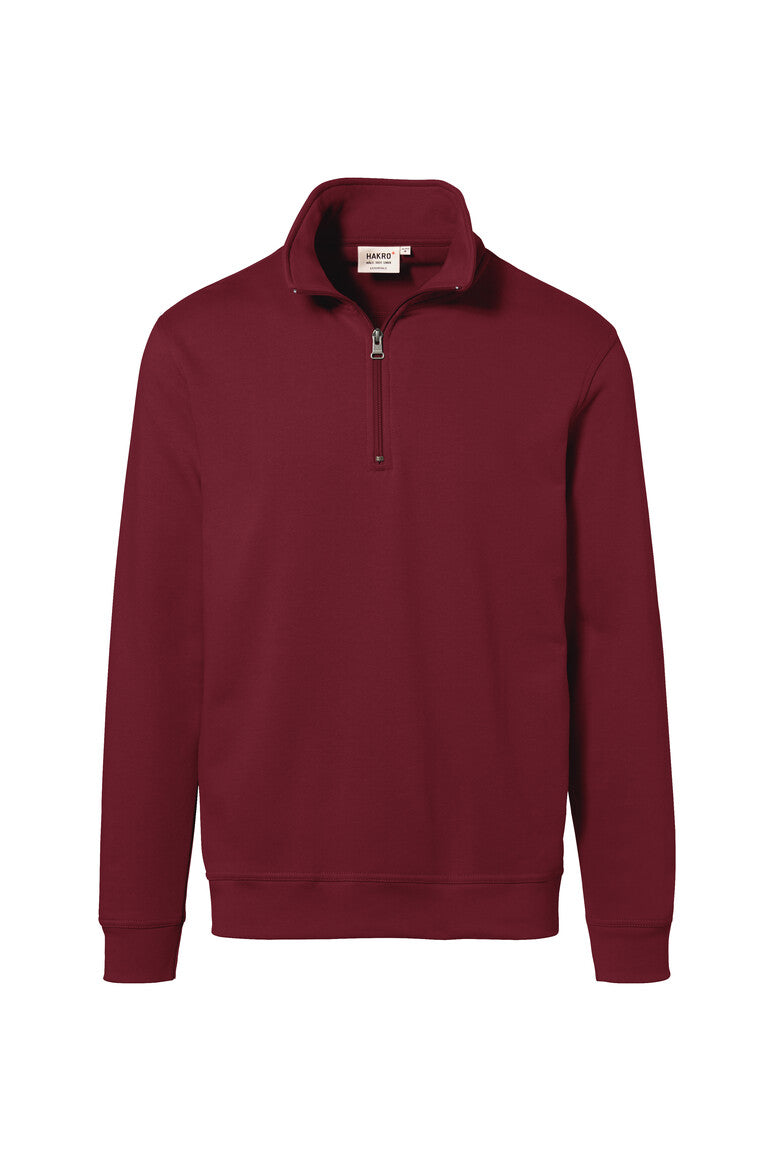 HAKRO Zip-Sweatshirt Premium - weinrot