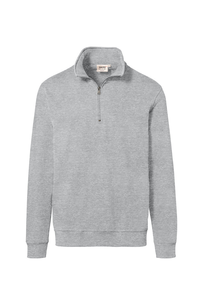 HAKRO Zip-Sweatshirt Premium - ash meliert