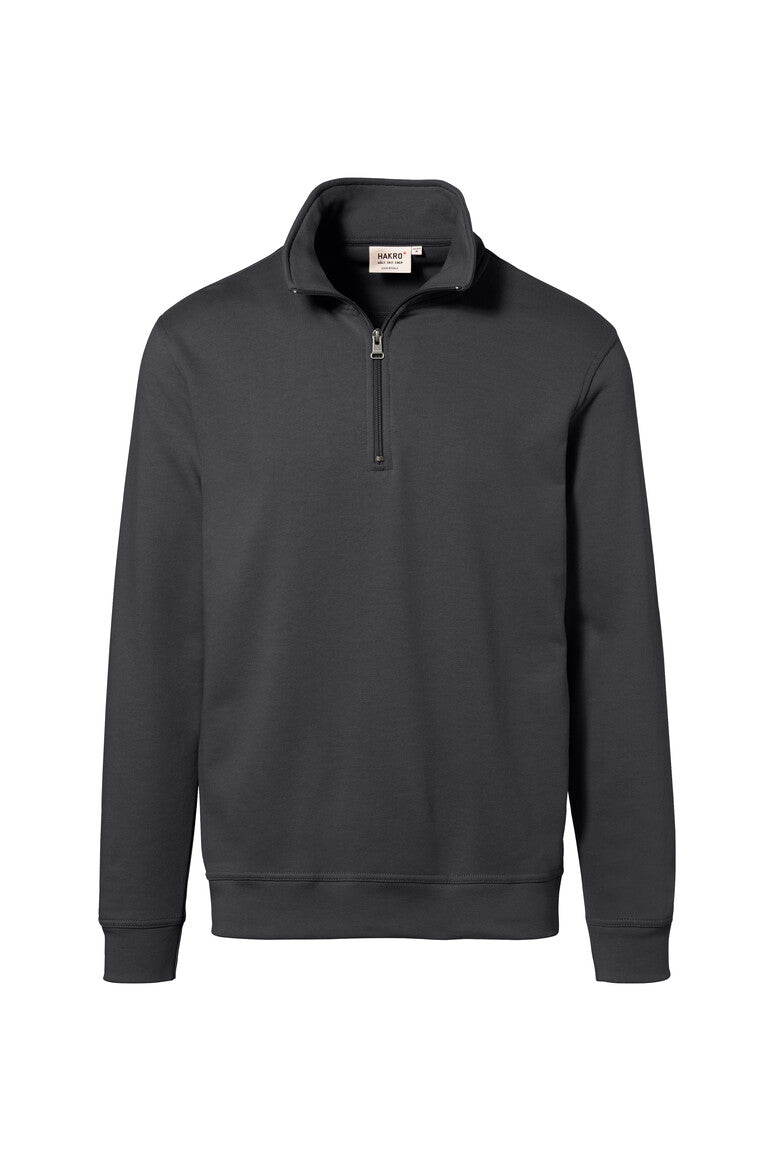 HAKRO Zip-Sweatshirt Premium - karbongrau