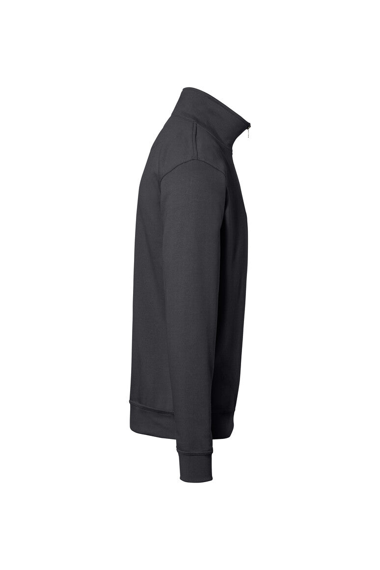HAKRO Zip-Sweatshirt Premium - karbongrau