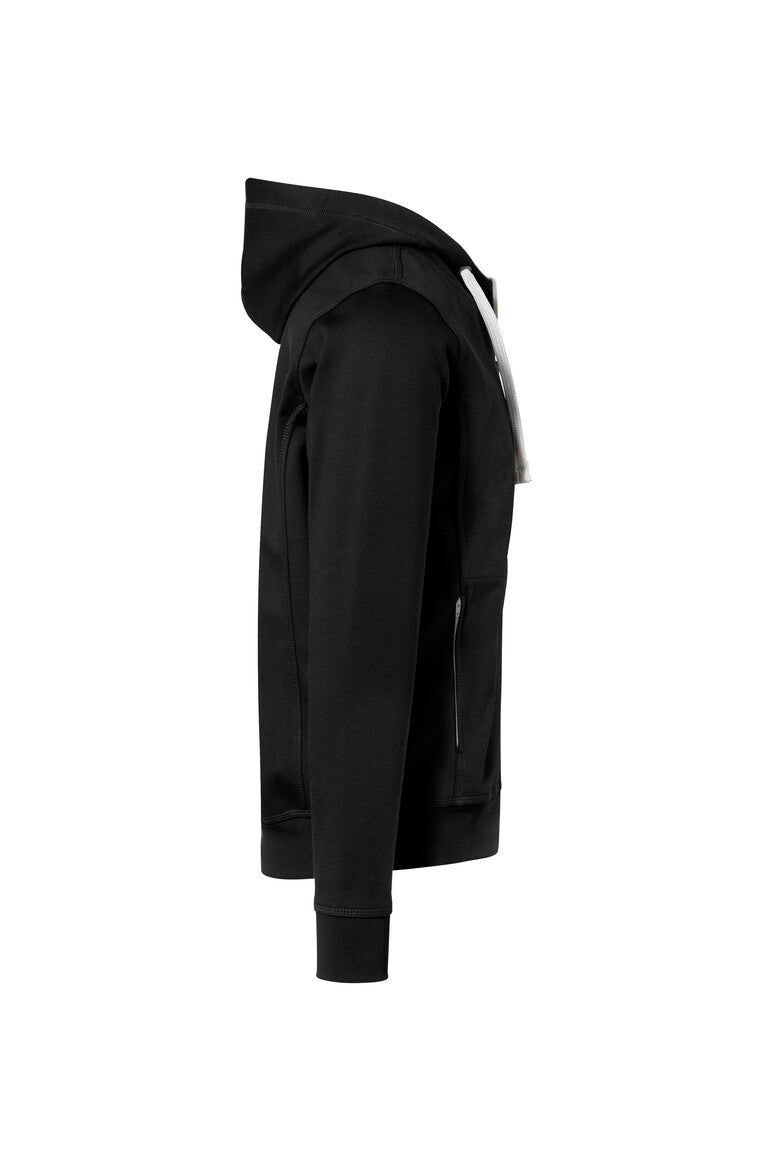 HAKRO Kapuzenjacke Bonded ECO - schwarz/silber