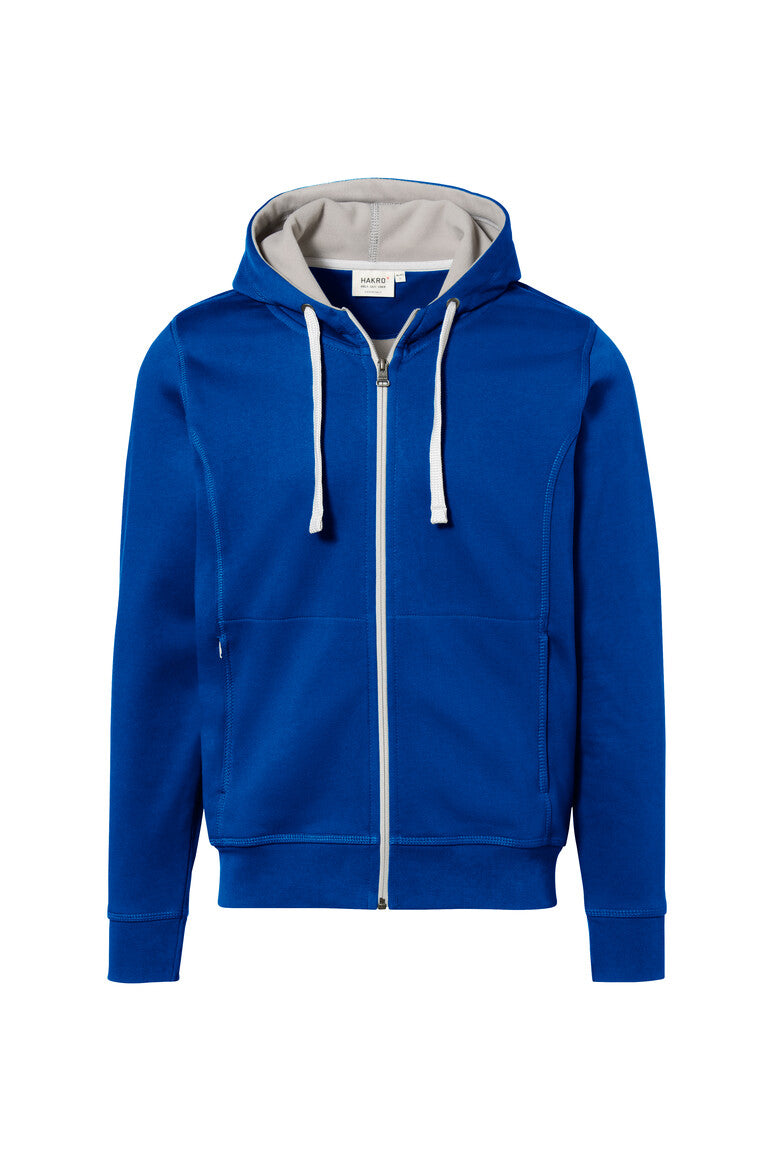 HAKRO Kapuzenjacke Bonded ECO - royalblau/silber