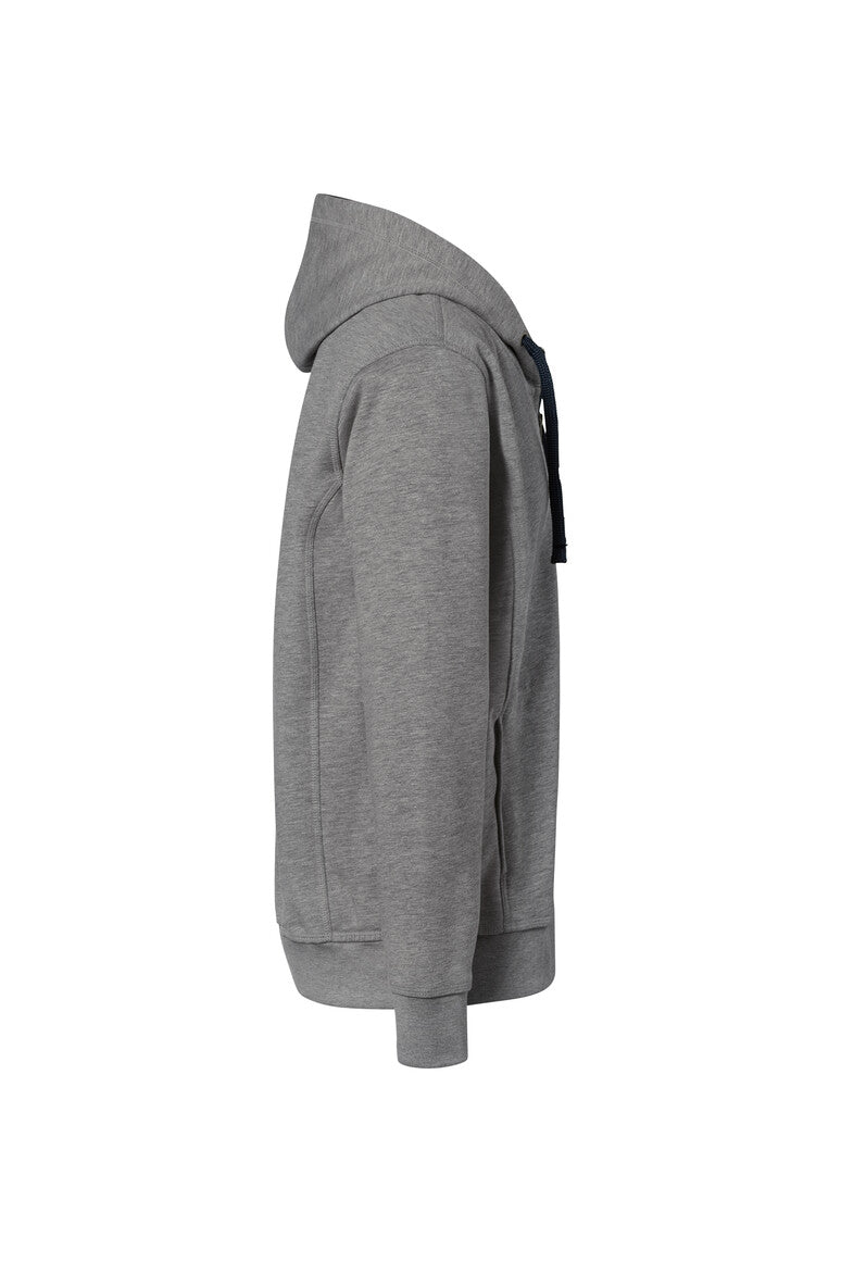 HAKRO Kapuzenjacke Bonded ECO - grau meliert/tinte
