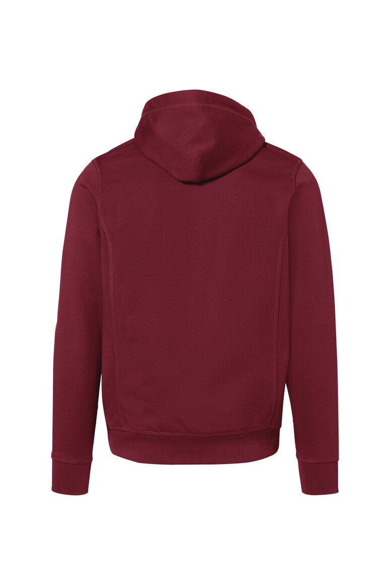 HAKRO Kapuzenjacke Bonded ECO - weinrot/silber