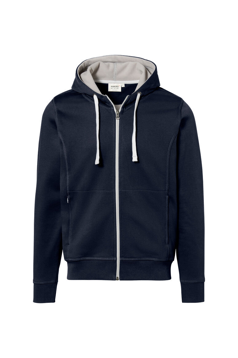 HAKRO Kapuzenjacke Bonded ECO - tinte/silber