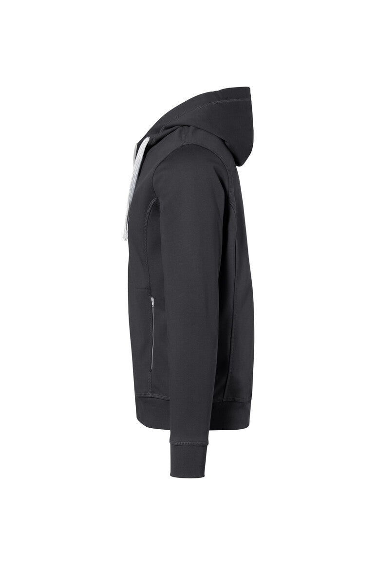 HAKRO Kapuzenjacke Bonded ECO - karbongrau/silber