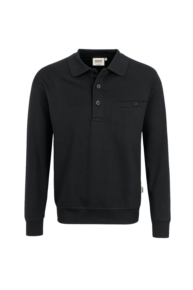 HAKRO Pocket-Sweatshirt Premium - schwarz