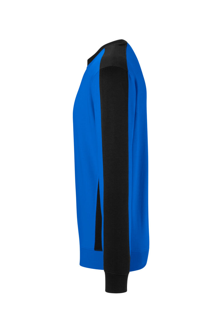 HAKRO Sweatshirt Contrast MIKRALINAR® ECO - royalblau/schwarz