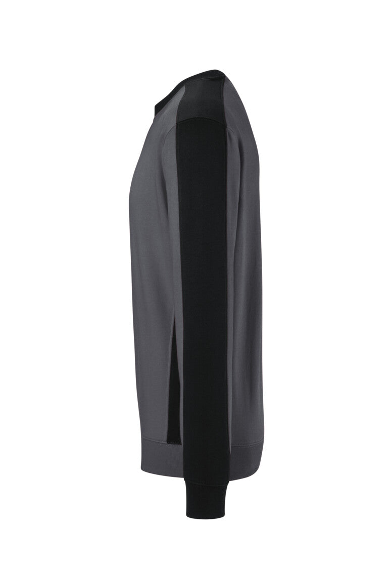 HAKRO Sweatshirt Contrast MIKRALINAR® ECO - anthrazit/schwarz