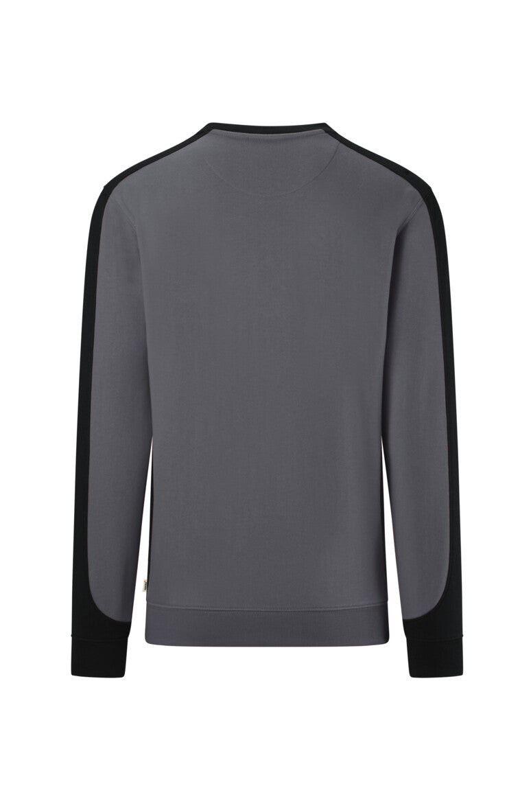 HAKRO Sweatshirt Contrast MIKRALINAR® ECO - anthrazit/schwarz