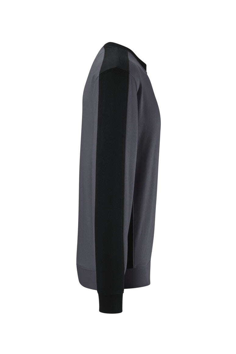 HAKRO Sweatshirt Contrast MIKRALINAR® ECO - anthrazit/schwarz