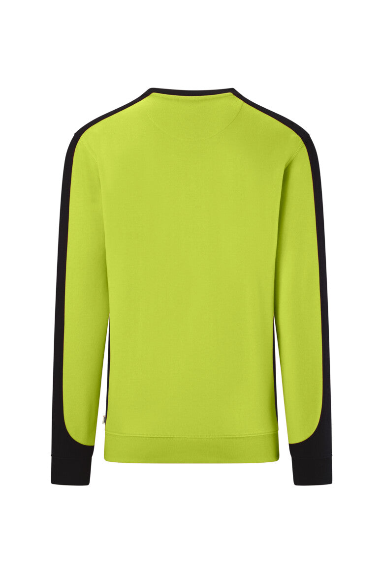 HAKRO Sweatshirt Contrast MIKRALINAR® ECO - kiwi/schwarz