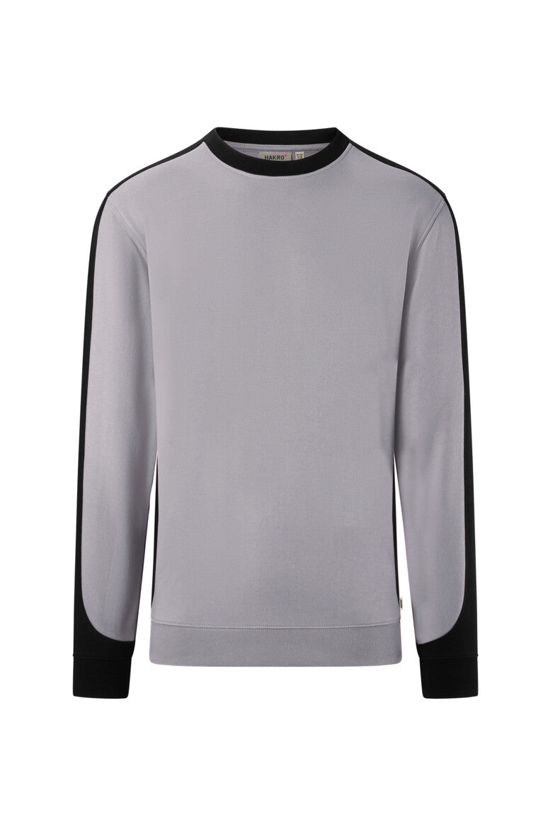 HAKRO Sweatshirt Contrast MIKRALINAR® ECO - titan/schwarz