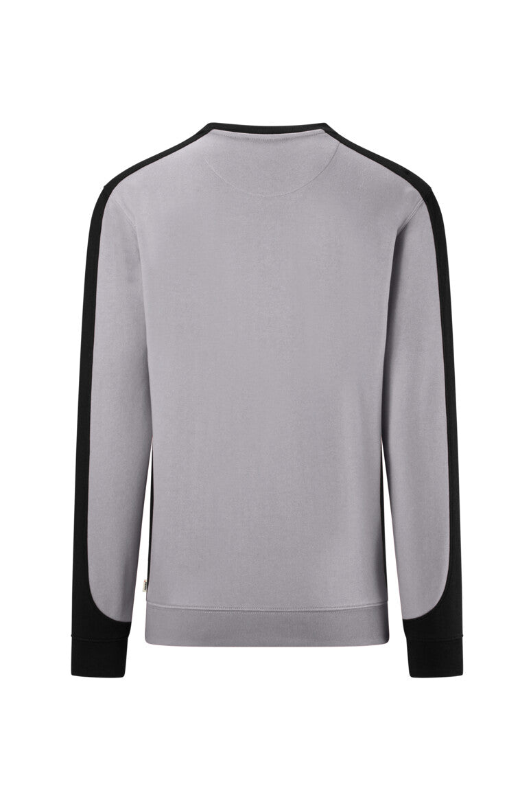 HAKRO Sweatshirt Contrast MIKRALINAR® ECO - titan/schwarz