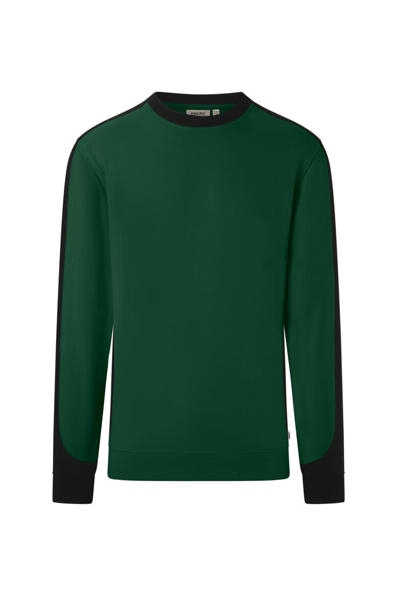 HAKRO Sweatshirt Contrast MIKRALINAR® ECO - tanne/schwarz