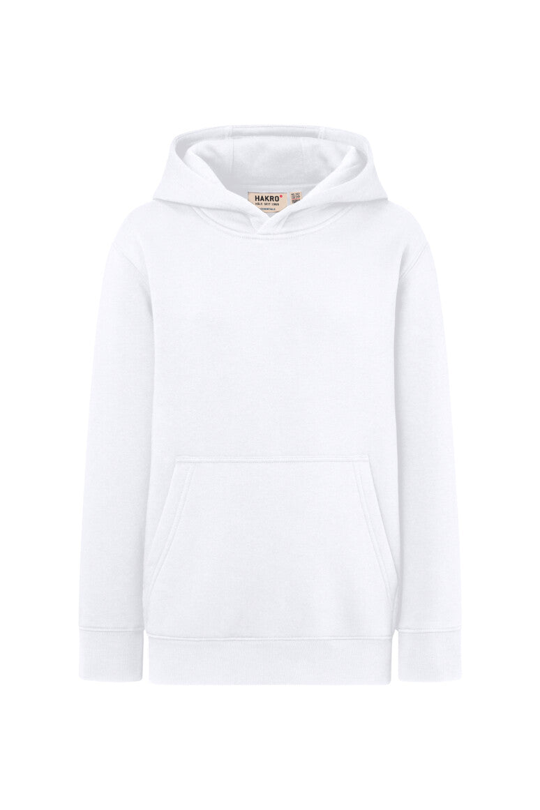 HAKRO Kinder Kapuzen-Sweatshirt Bio-Baumwolle - weiß
